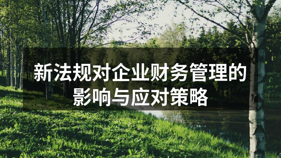 新法规对企业财务管理的影响与应对策略
